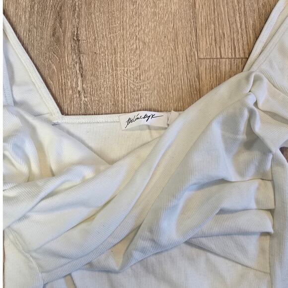 The Line by K White Sweetheart Long Sleeve Top Size S - Picture 4 of 5